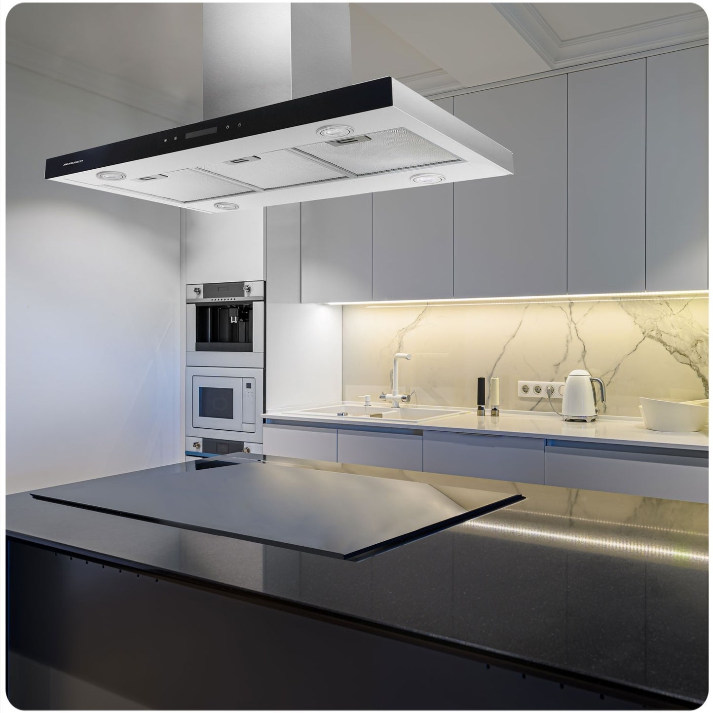 Kitchen hood 90 cm Inox Berdsen BE-90E
