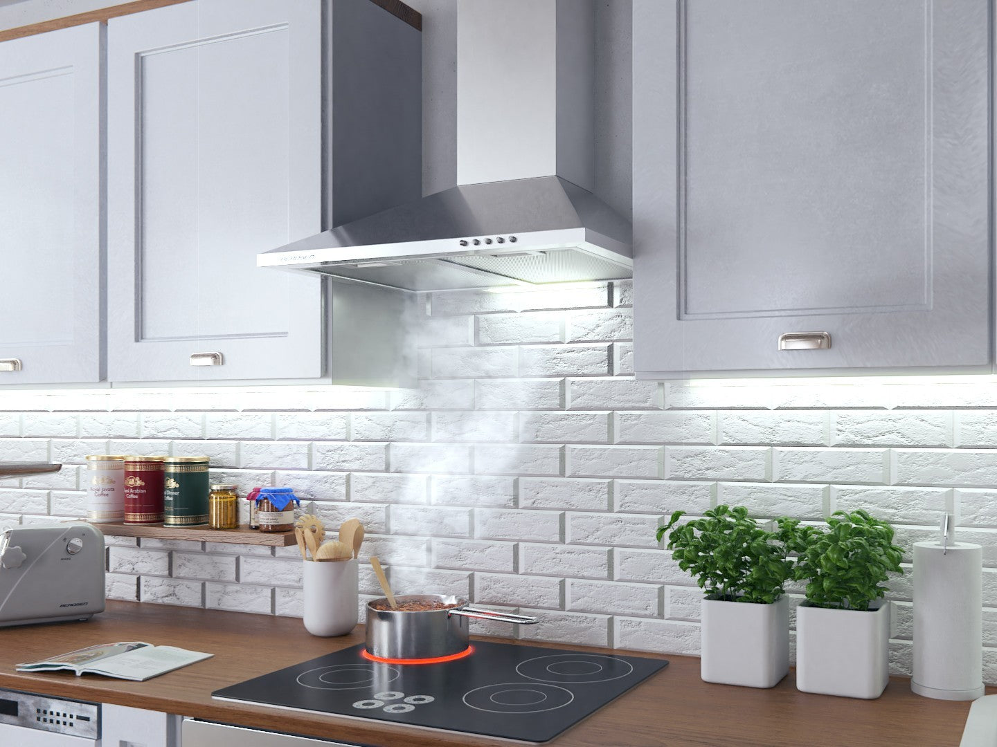 Kitchen hood Berdsen BT-213 INOX 60 cm