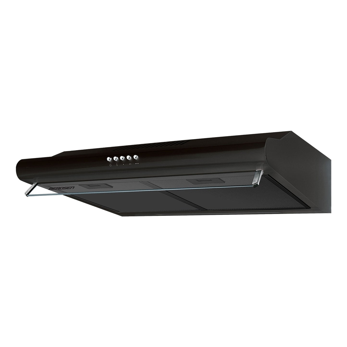 Under-Cabinet Kitchen Hood, 60cm, Black, Stainless Steel