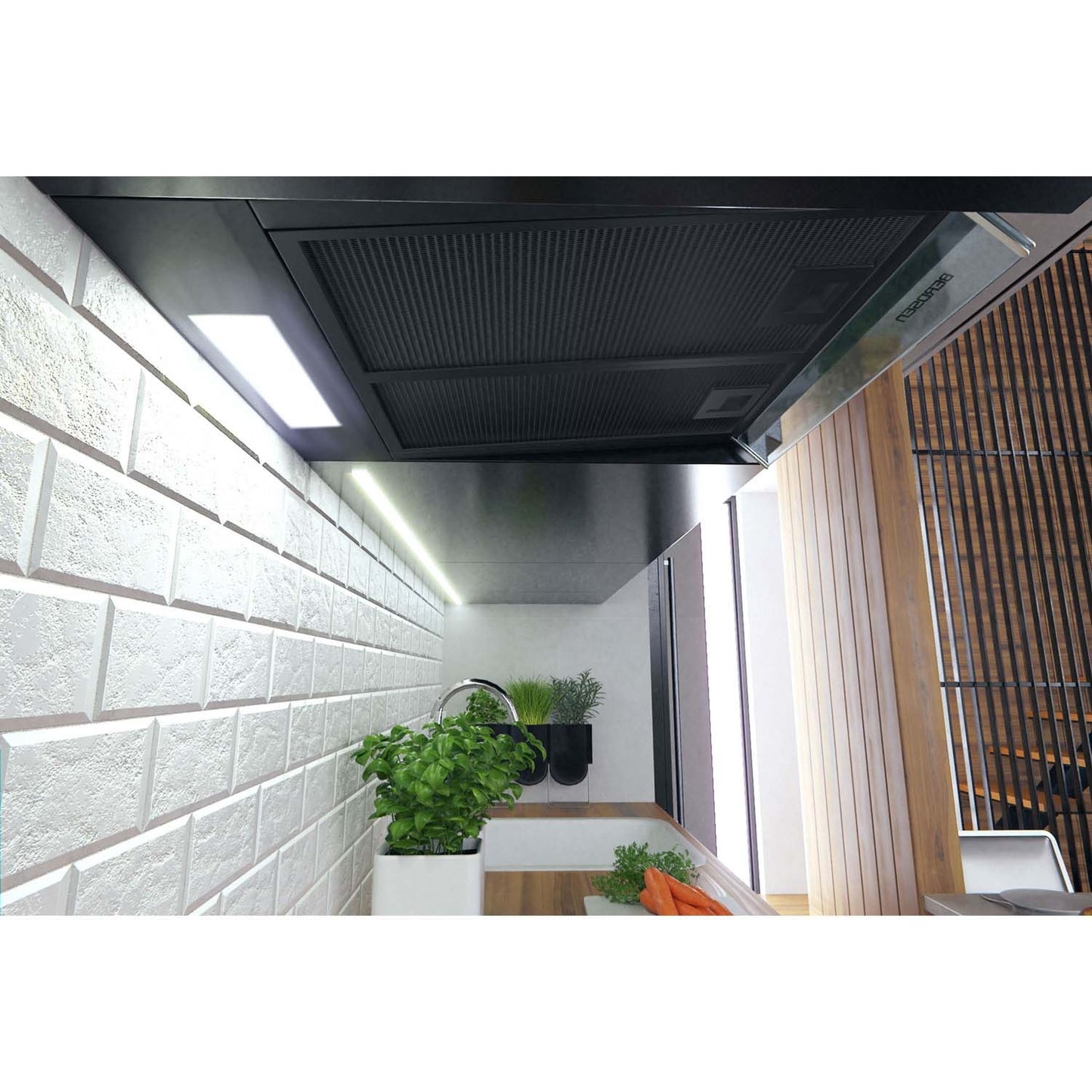 Kitchen hood for base cabinets - 50 cm Berdsen BE-10-A black