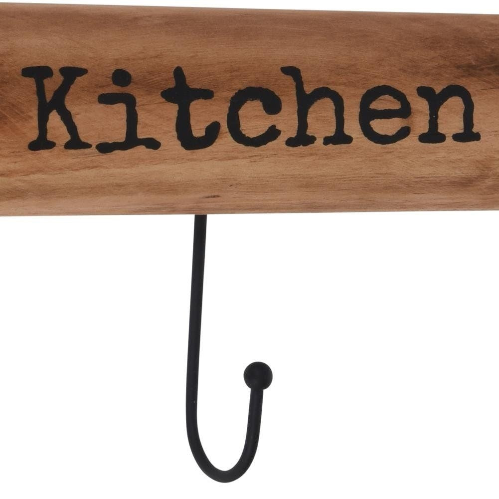 Kitchen hook with 3 hooks in roll form for kitchen utensils