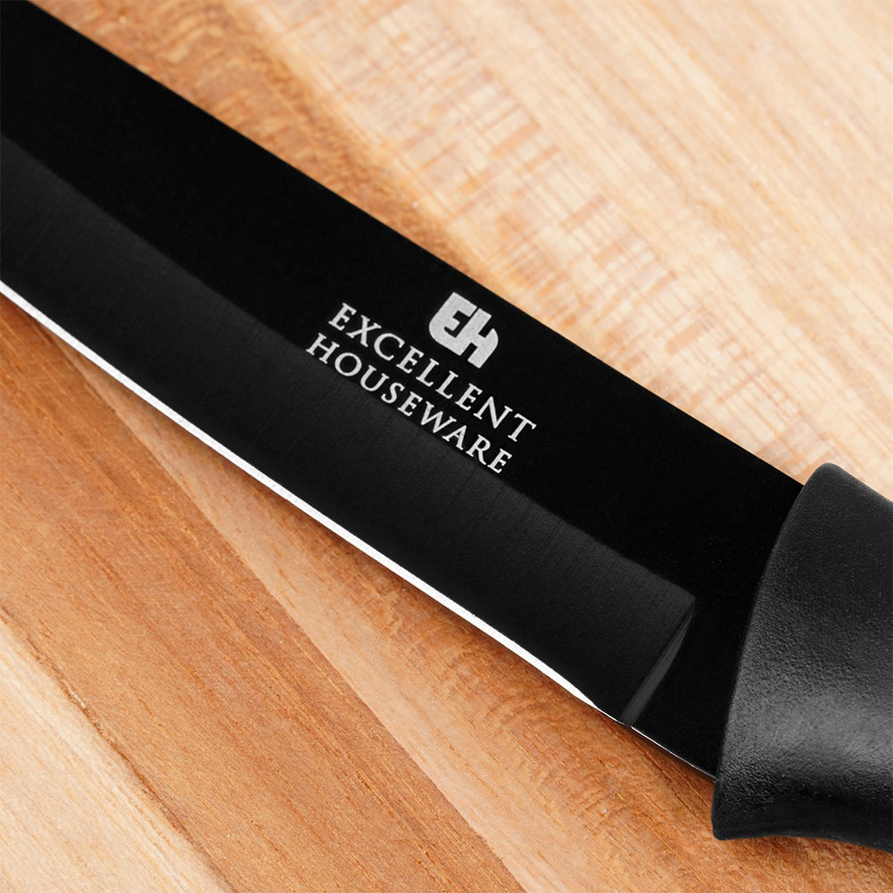 Kitchen knife steel black 23 cm