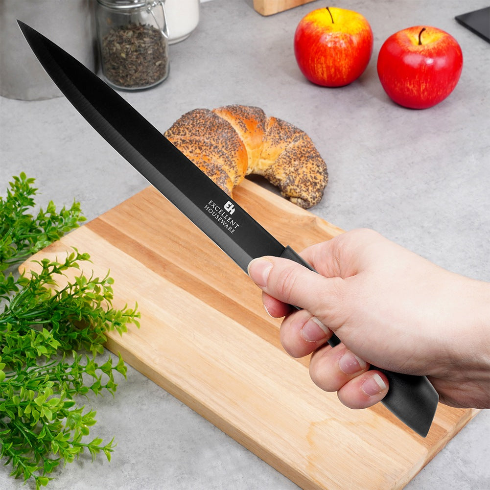Kitchen knife steel black 32 cm