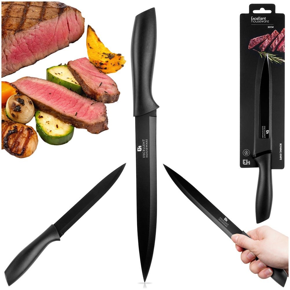 Kitchen knife steel black 32 cm