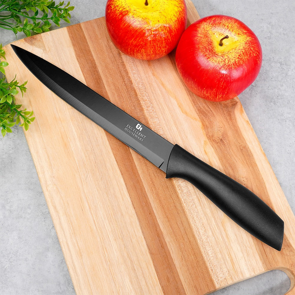 Kitchen knife steel black 32 cm