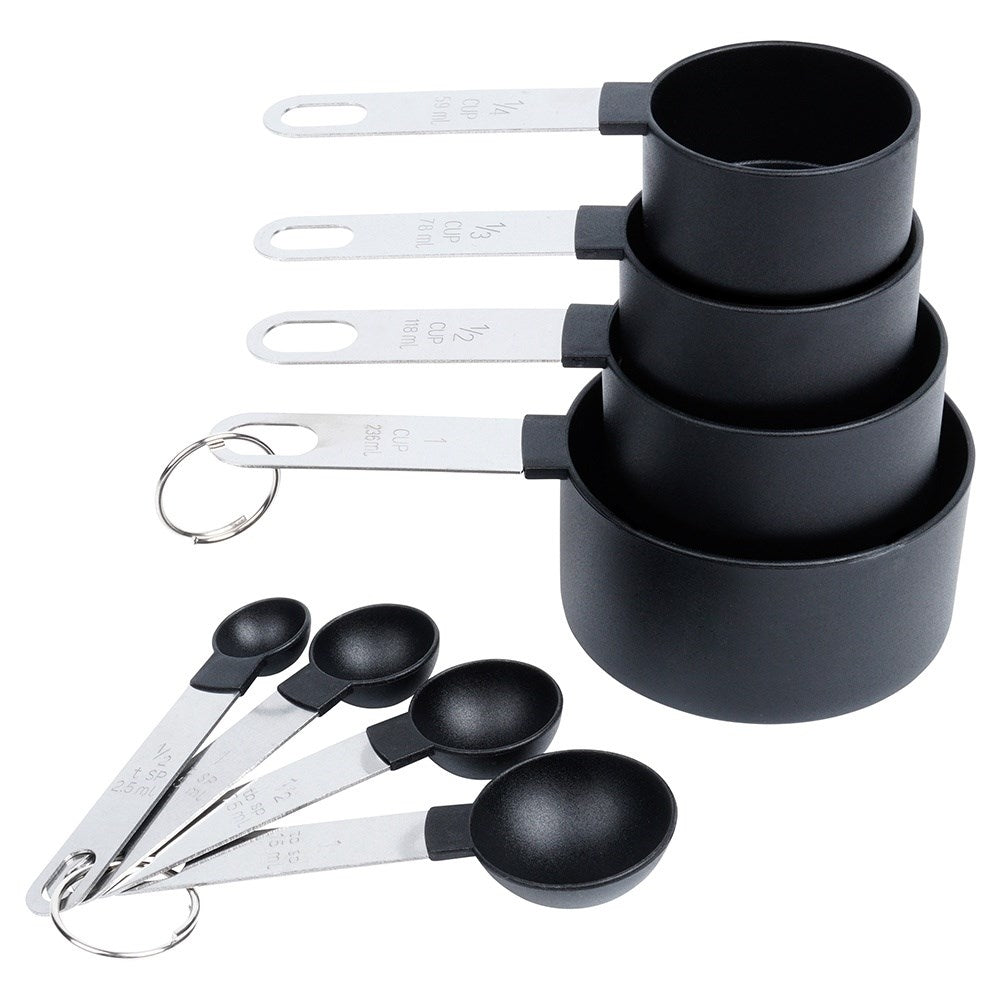 Kitchen measuring set: 4 measuring spoons & 4 measuring cups for easy measuring
