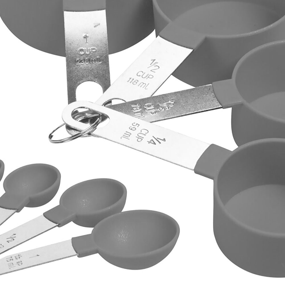 Kitchen measuring set: 4 measuring spoons & 4 measuring cups for easy measuring