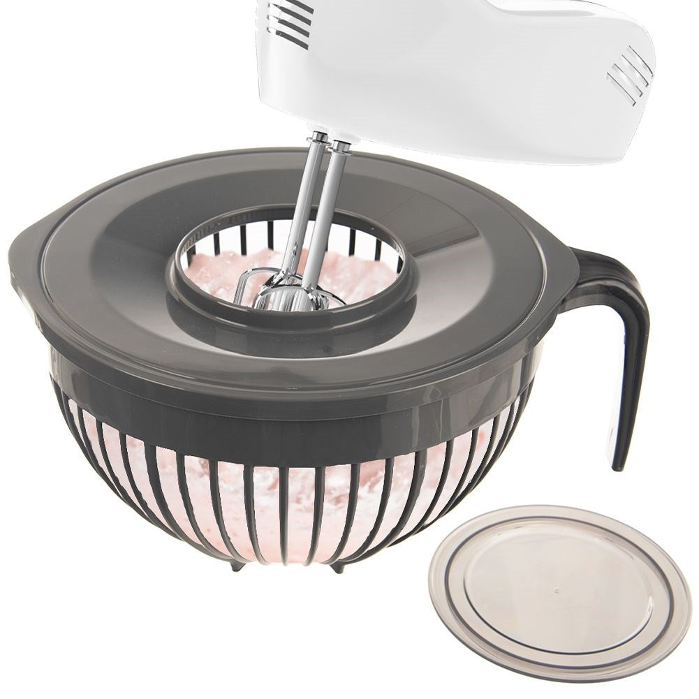 Kitchen mixing bowl with lid measuring cup GREY 3 l