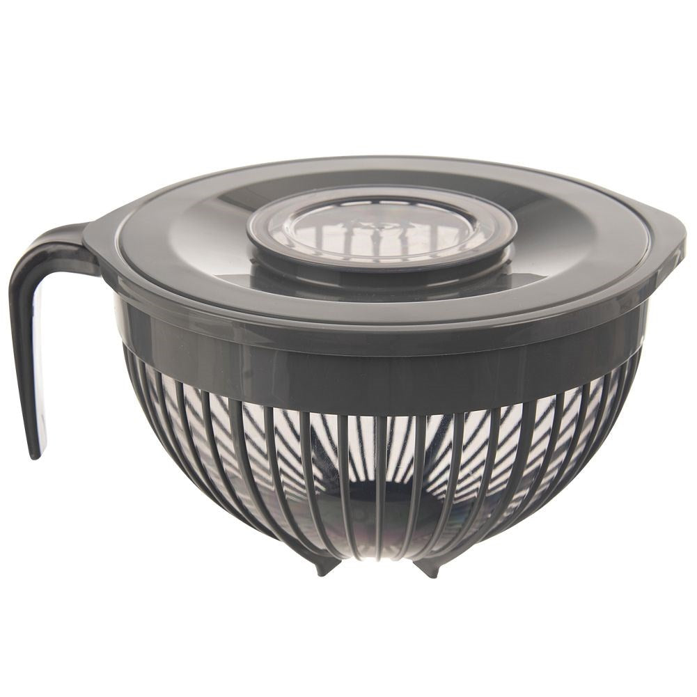 Kitchen mixing bowl with lid measuring cup GREY 3 l