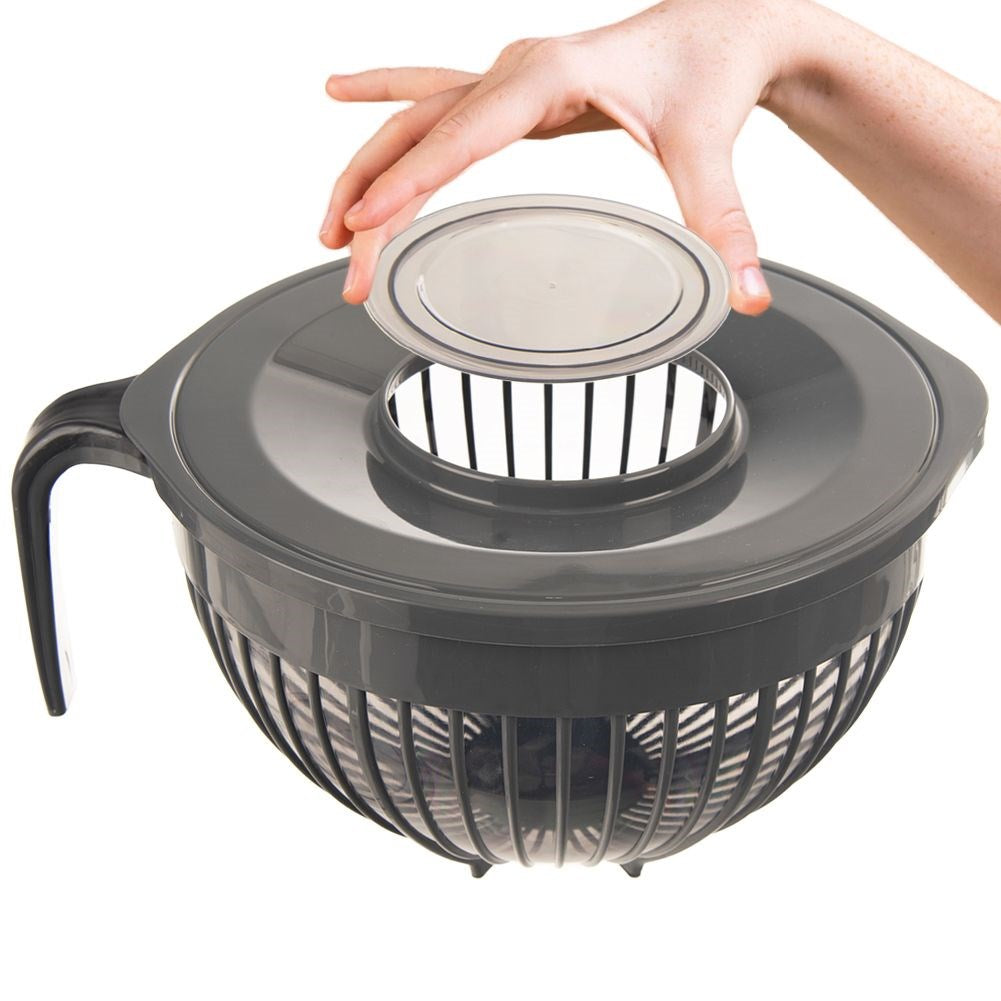 Kitchen mixing bowl with lid measuring cup GREY 3 l