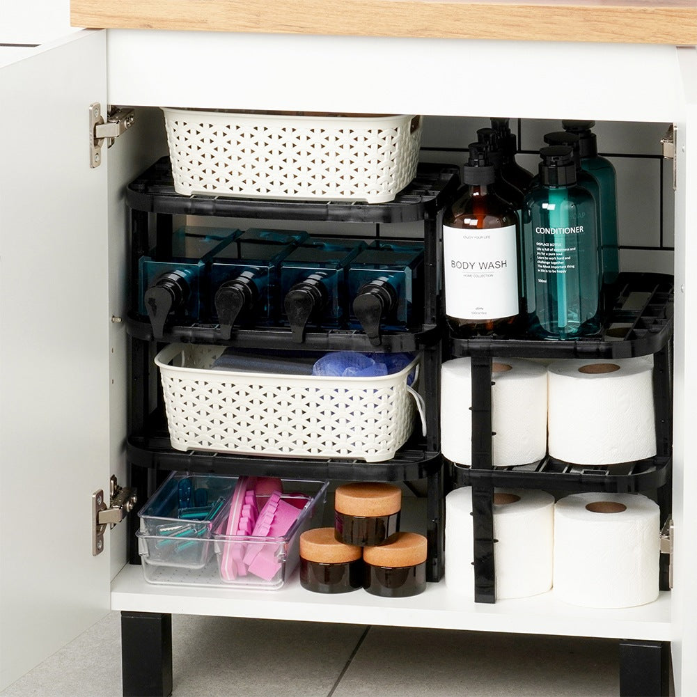 Kitchen shelf black 31x22x14.5 / 11.5 cm