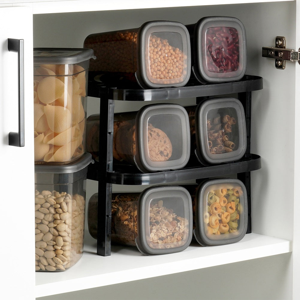Kitchen shelf black 31x22x14.5 / 11.5 cm