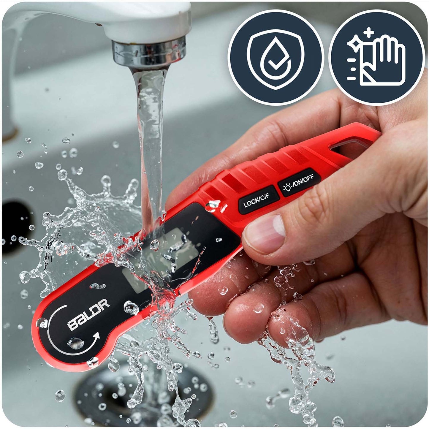 Kitchen thermometer for meat, pin probe, Baldr BD-130