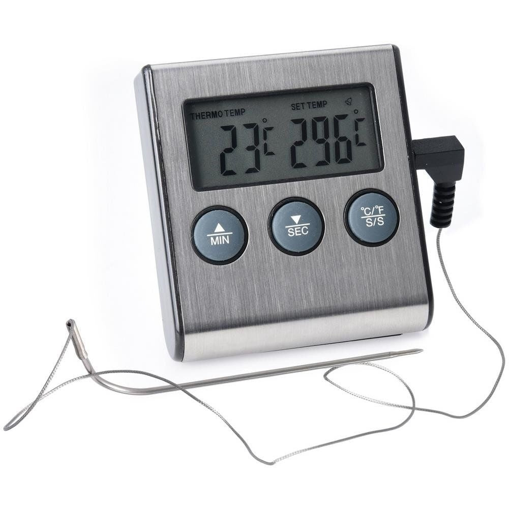 Kitchen thermometer with probe, display and alarm function