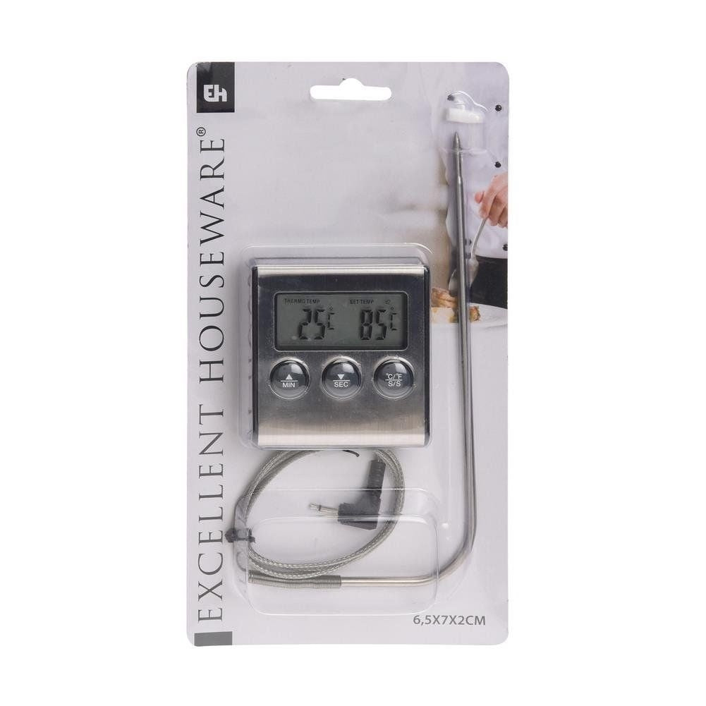 Kitchen thermometer with probe, display and alarm function