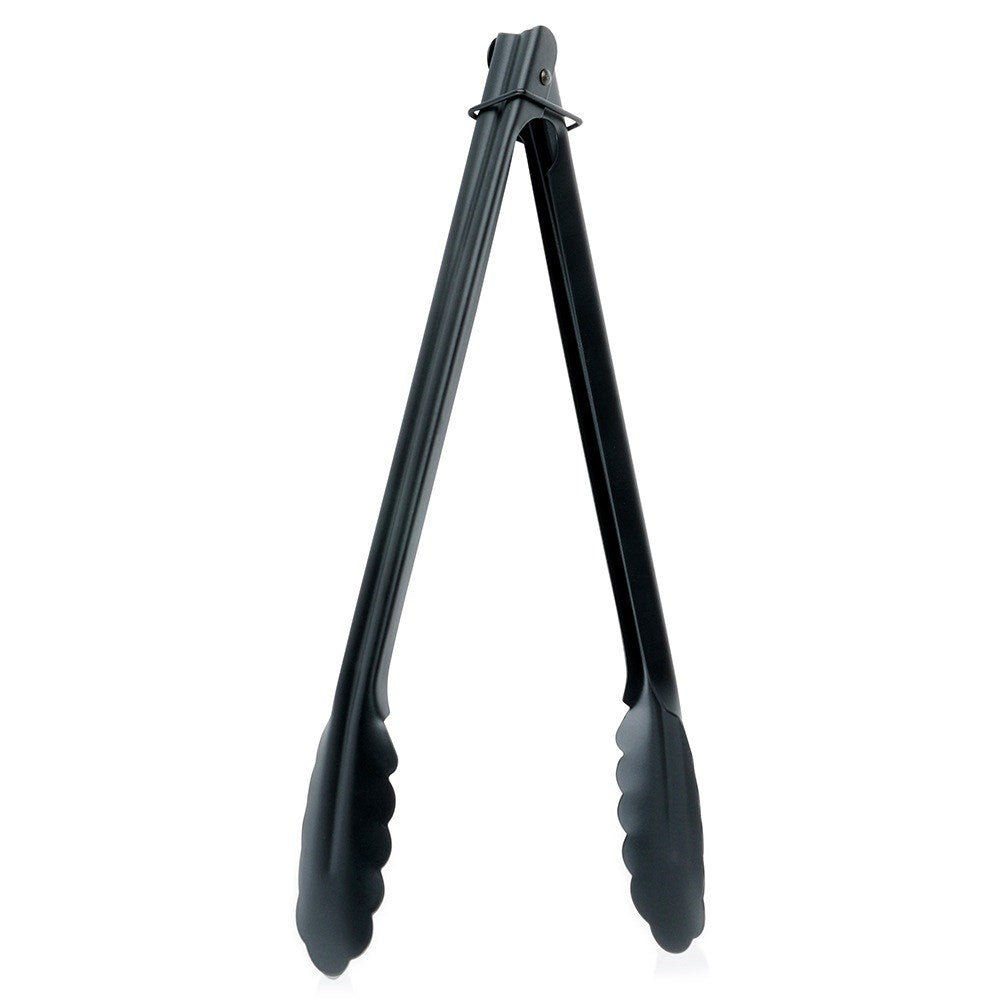 Kitchen tongs steel black 31 cm