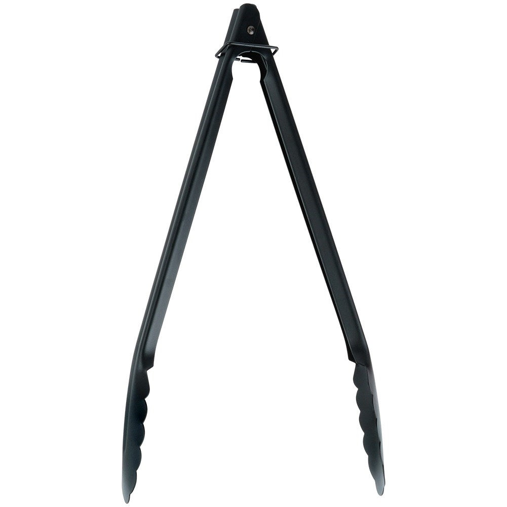 Kitchen tongs steel black 31 cm