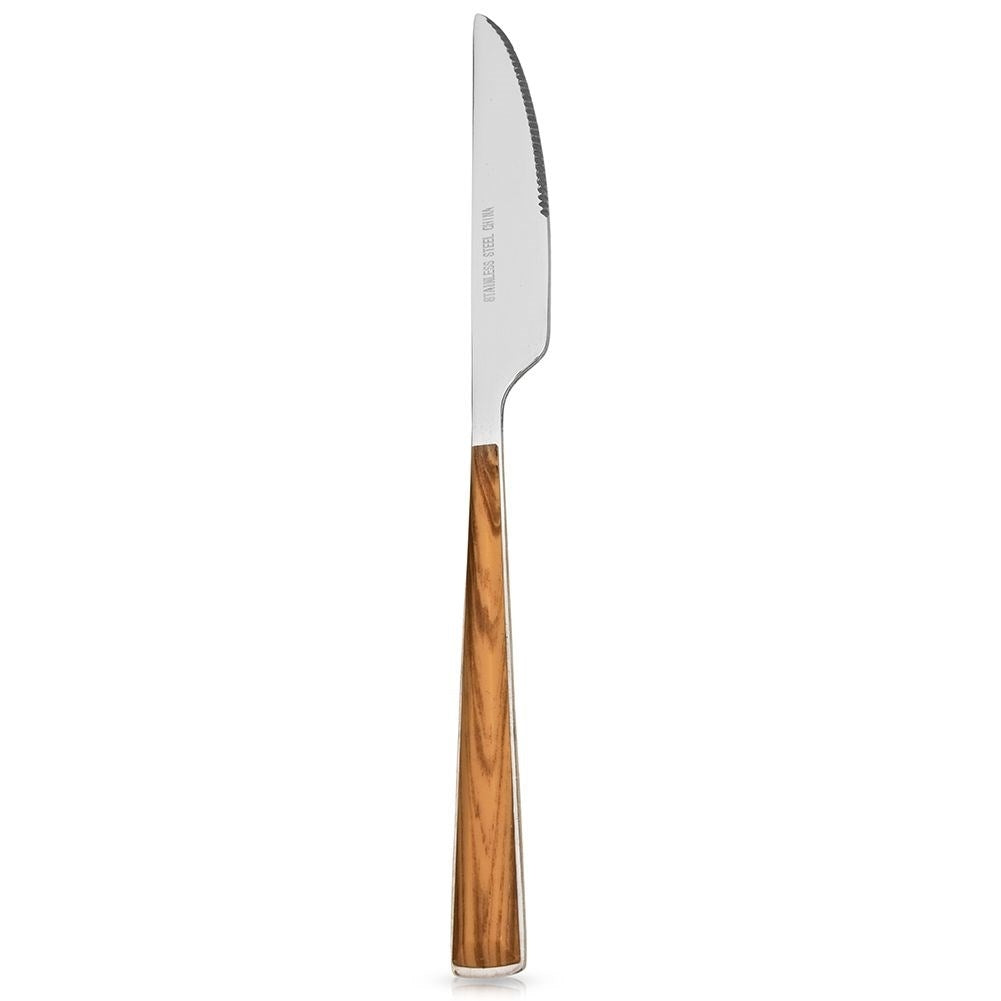 Knife 23cm in stainless steel with wood imitation, dishwasher safe