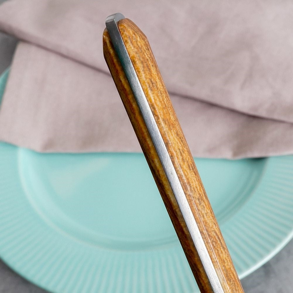 Knife 23cm in stainless steel with wood imitation, dishwasher safe