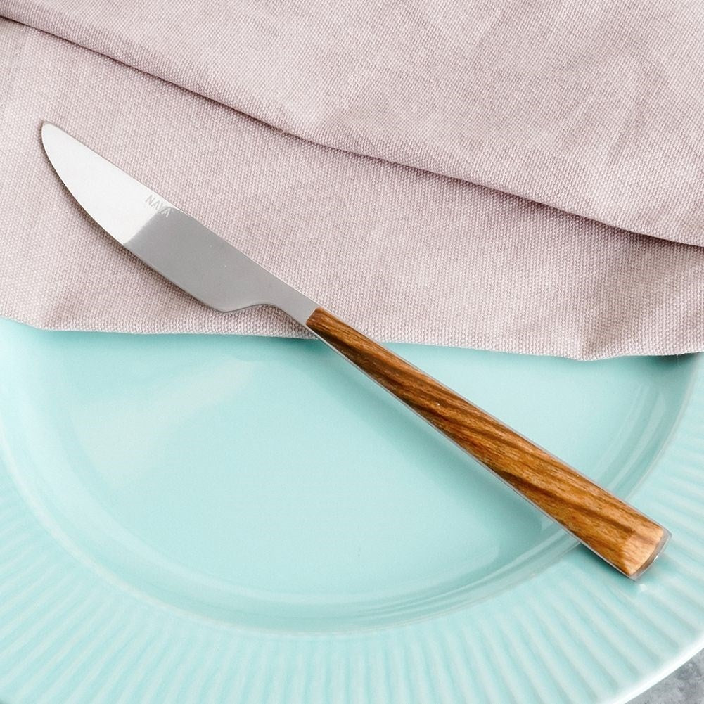 Knife 23cm in stainless steel with wood imitation, dishwasher safe