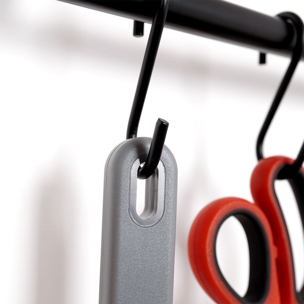 Knife and scissor sharpener with extra sharpening stone in stainless steel