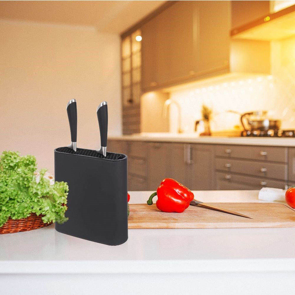 Knife rack: Protection for knives and kitchen utensils in black