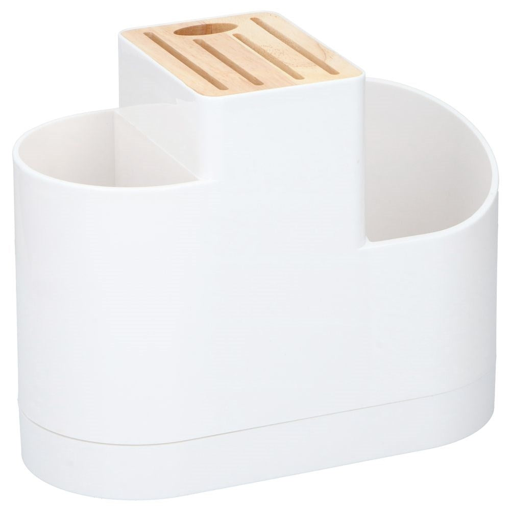 Knife rack with removable tray for easy cleaning