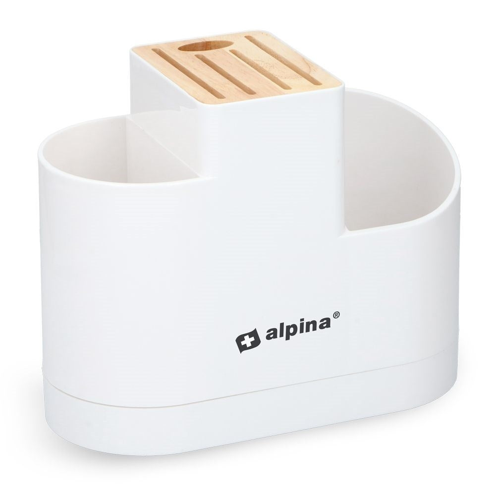 Knife rack with removable tray for easy cleaning