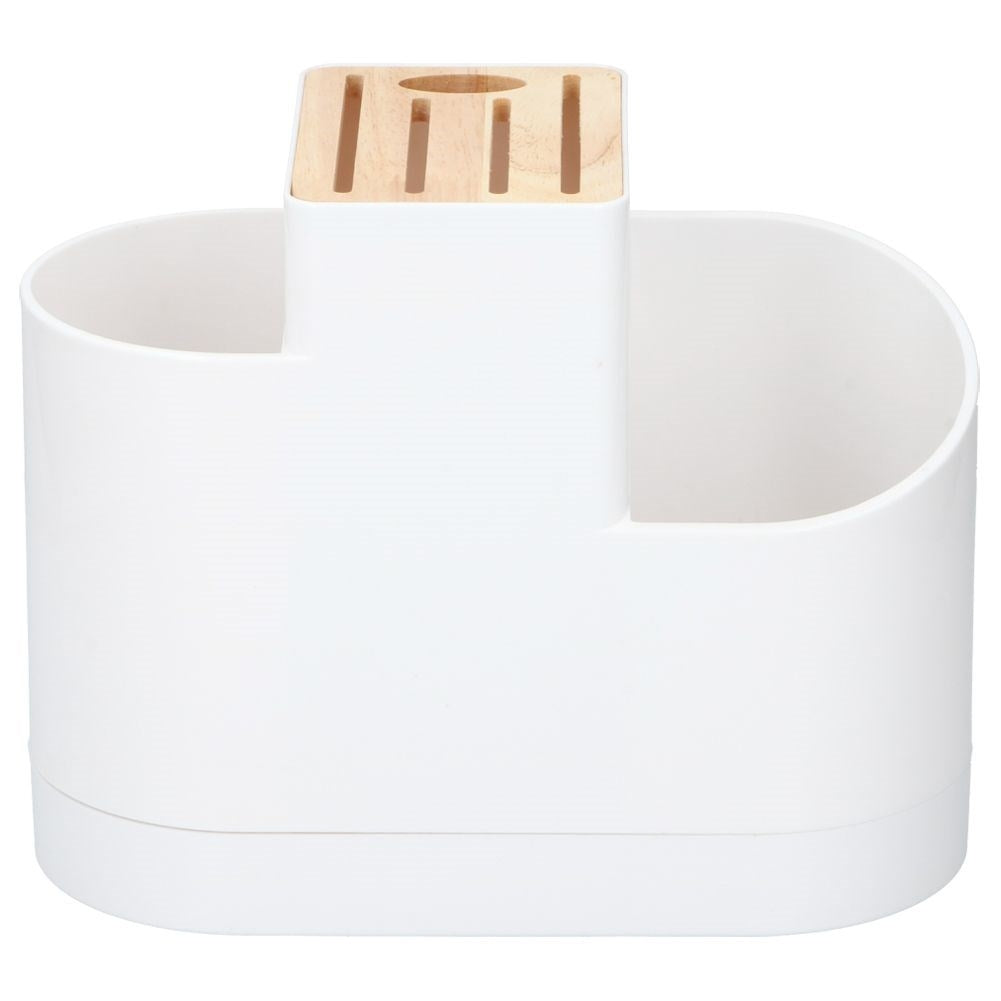 Knife rack with removable tray for easy cleaning