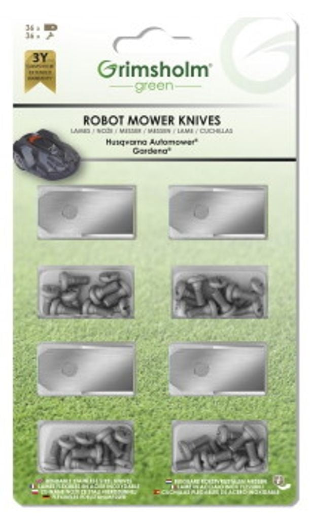 Knife set with 36 spare knives and 36 screws automower