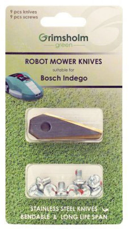 Knife set with 9 spare knives and 9 screws Bosch Indego