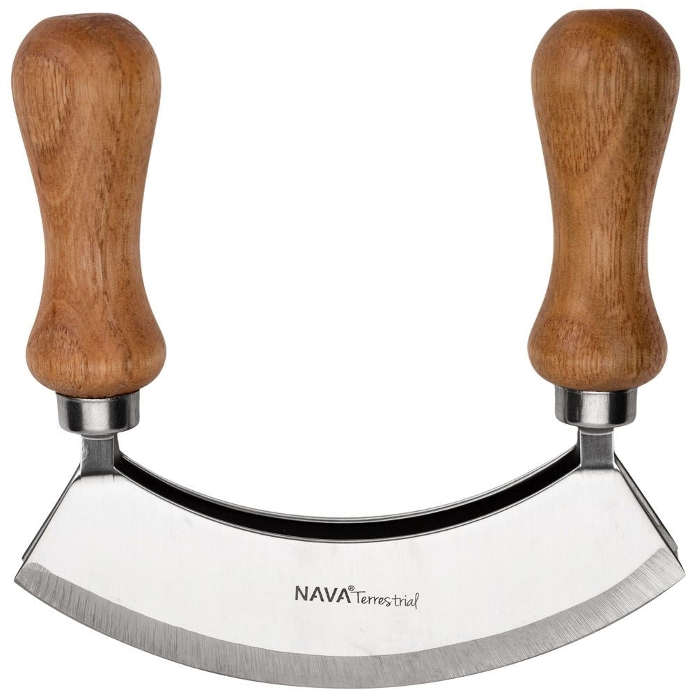 Knife with Double Blade for Easy Chopping of Vegetables