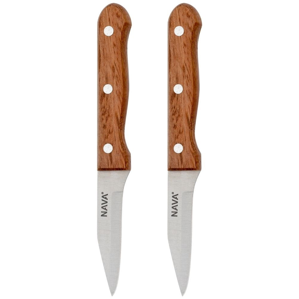 Knives: Stainless Steel Blade & Rivet Wooden Handle for Decoration