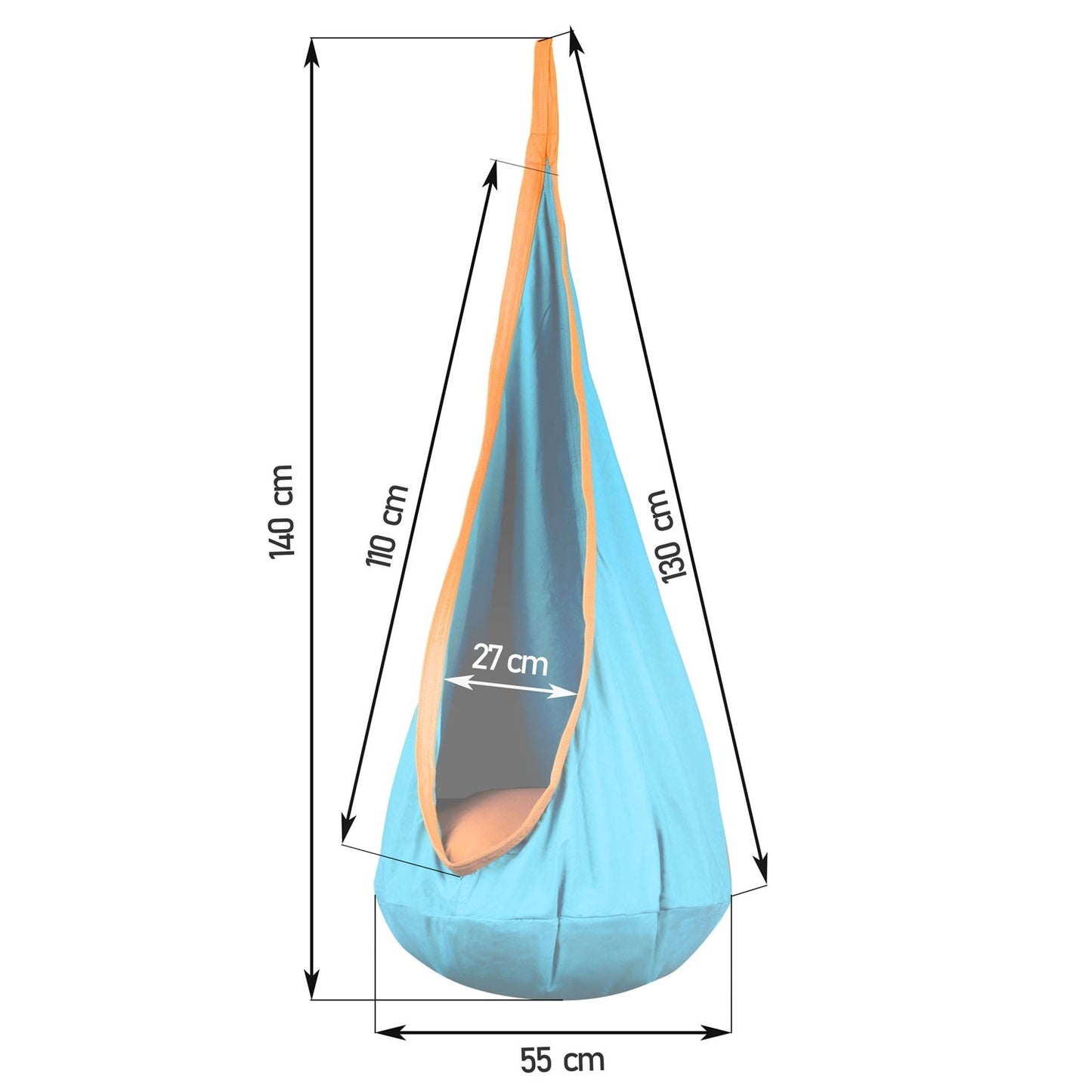 Kokon hanging chair Neo-Sport turquoise