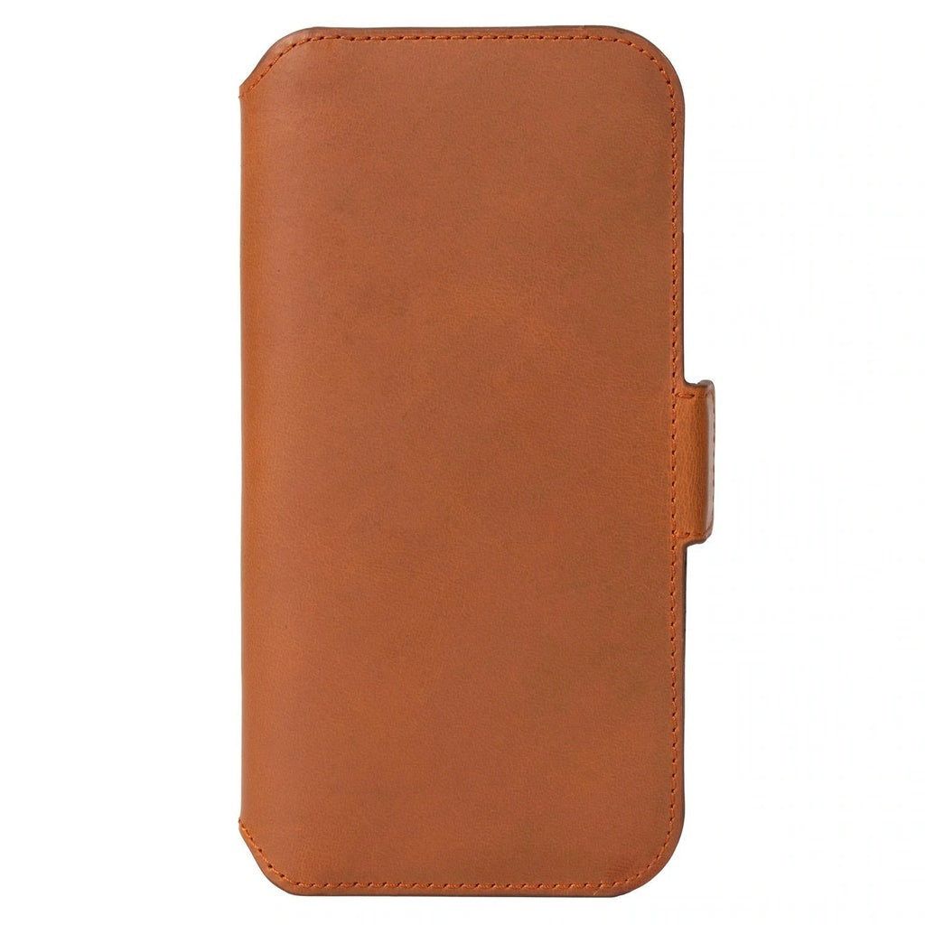 Krusell Leather PhoneWallet for Samsung Galaxy S22 Plus 5G - Cognac