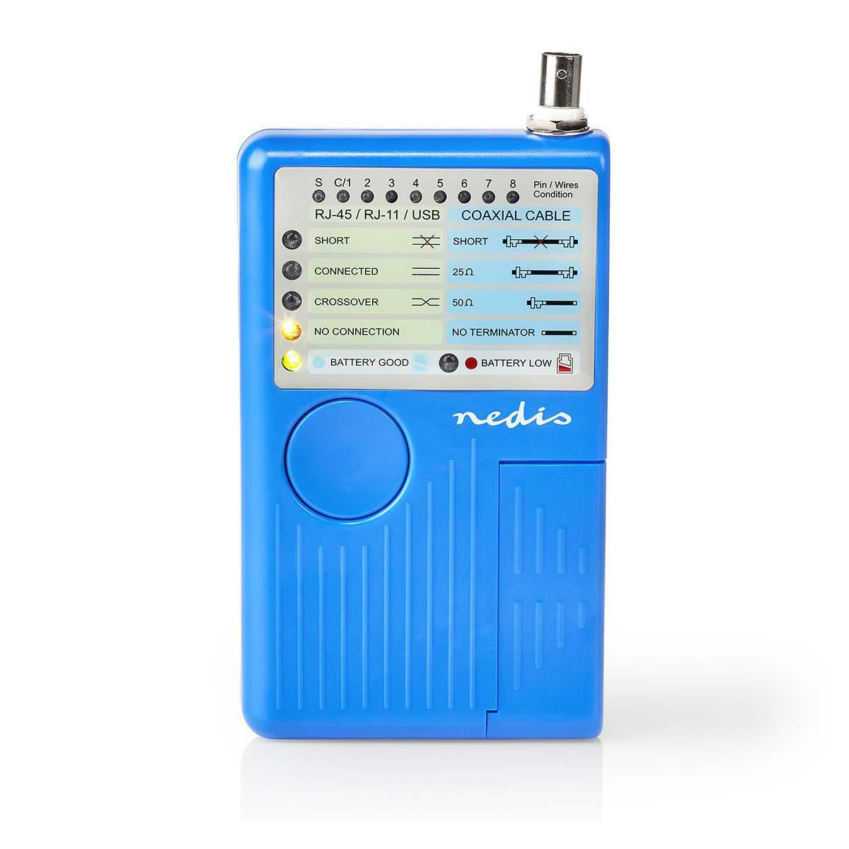 LAN measuring instrument | Wired | 180 m | LED indicator | Battery powered