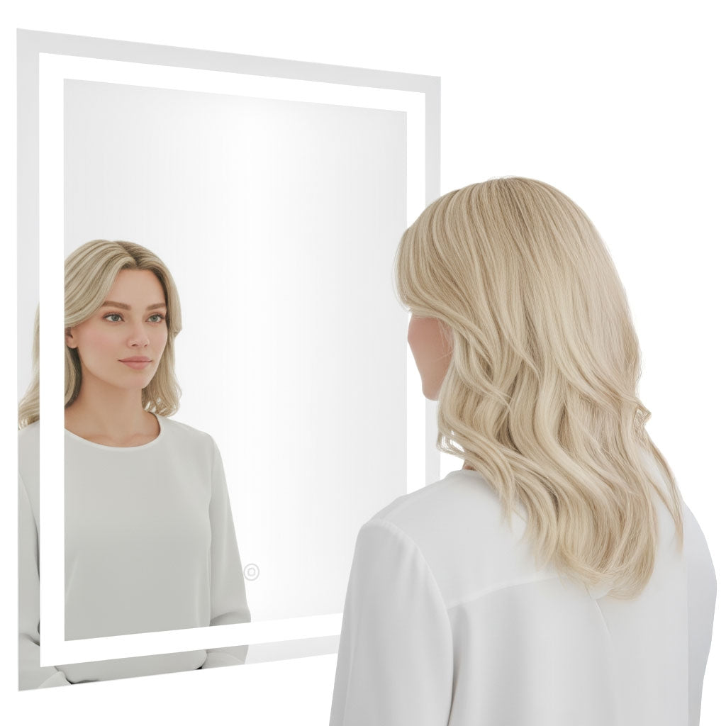 LED Bathroom Mirror 50x70 cm, 3 Light Colors, Touch Switch