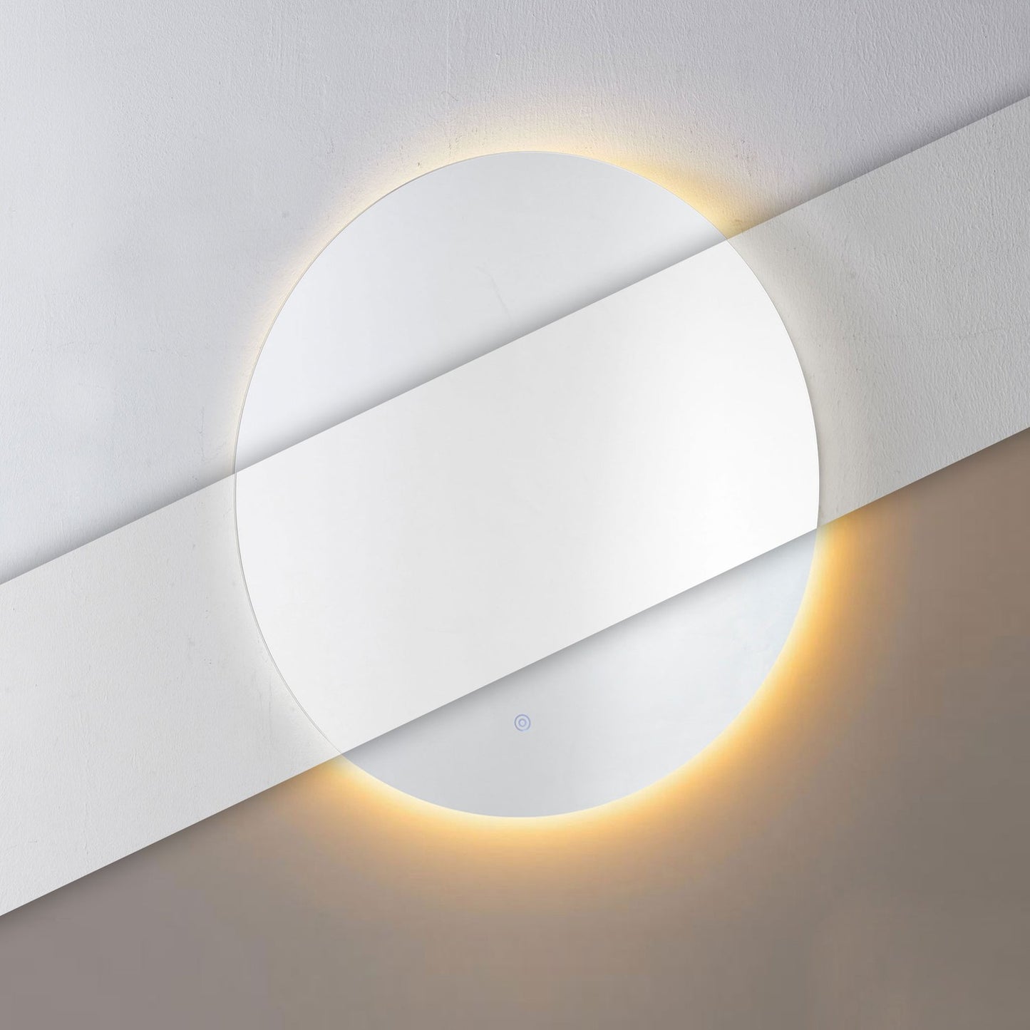 LED Bathroom Mirror, 60 cm, 3 Light Colors, Touch Switch