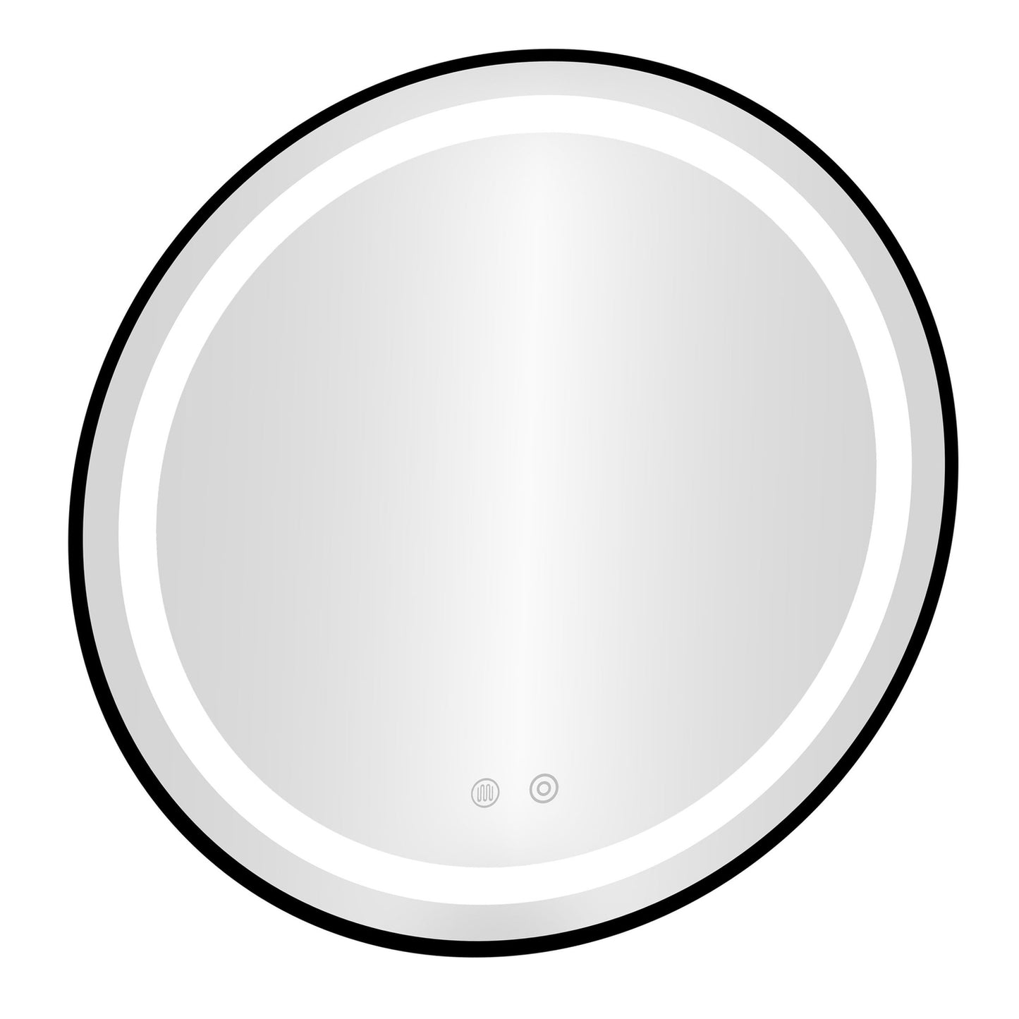 LED Bathroom Mirror, 60 cm Round, Touch Switch, 3 Light Colors