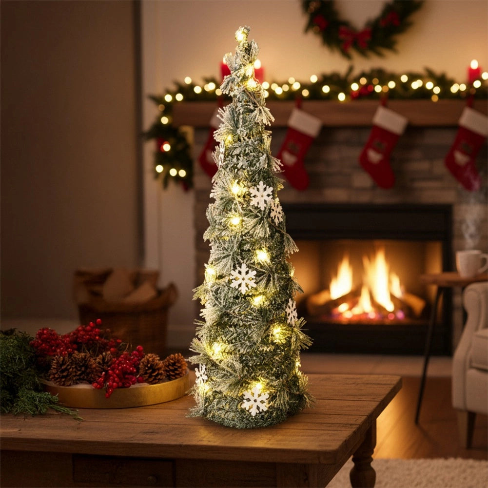 LED Christmas Cone Tree, Green, 60 cm, Timer Function