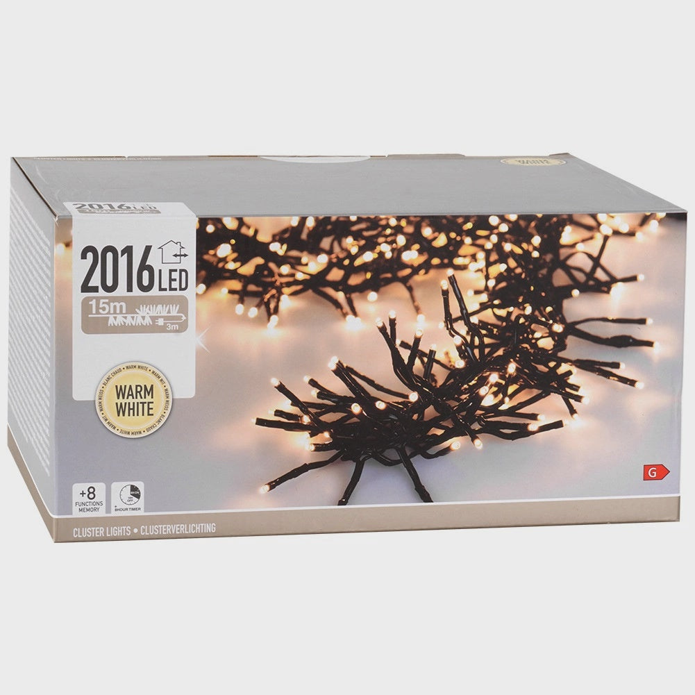 LED Christmas Lights, 14.6 m, 2016 Warm White Bulbs