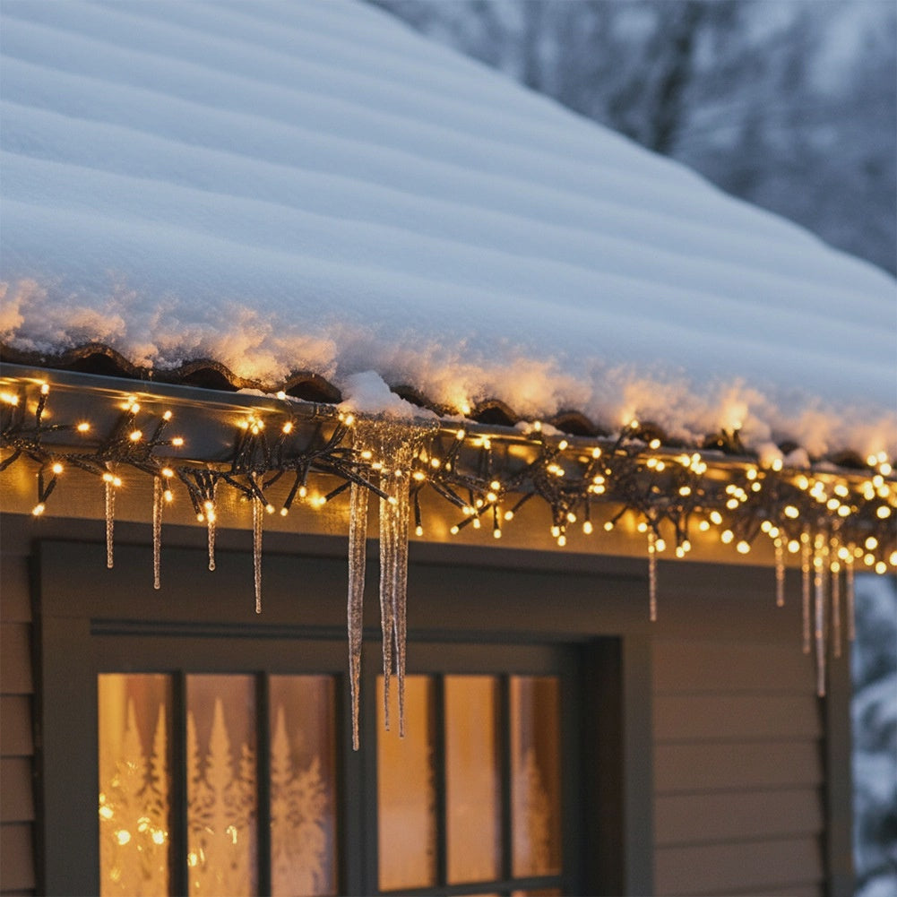 LED Christmas Lights, 1512 Warm White, 11m, 8 Modes
