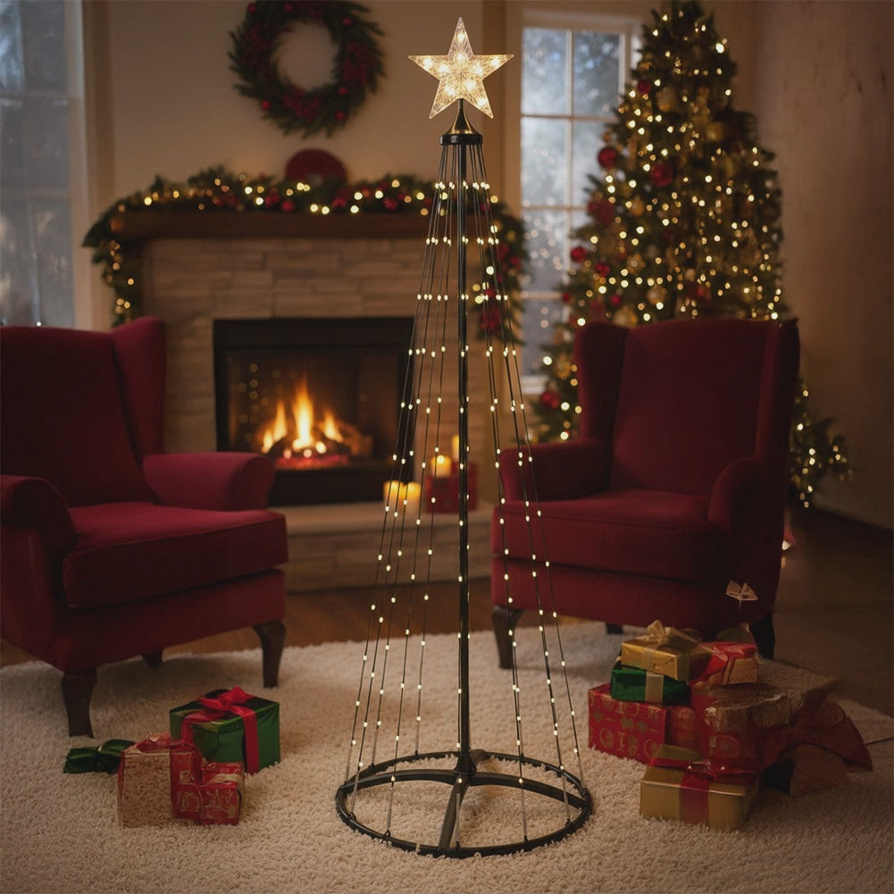 LED Cone Christmas Tree, Outdoor, 370 Lights, 210 cm