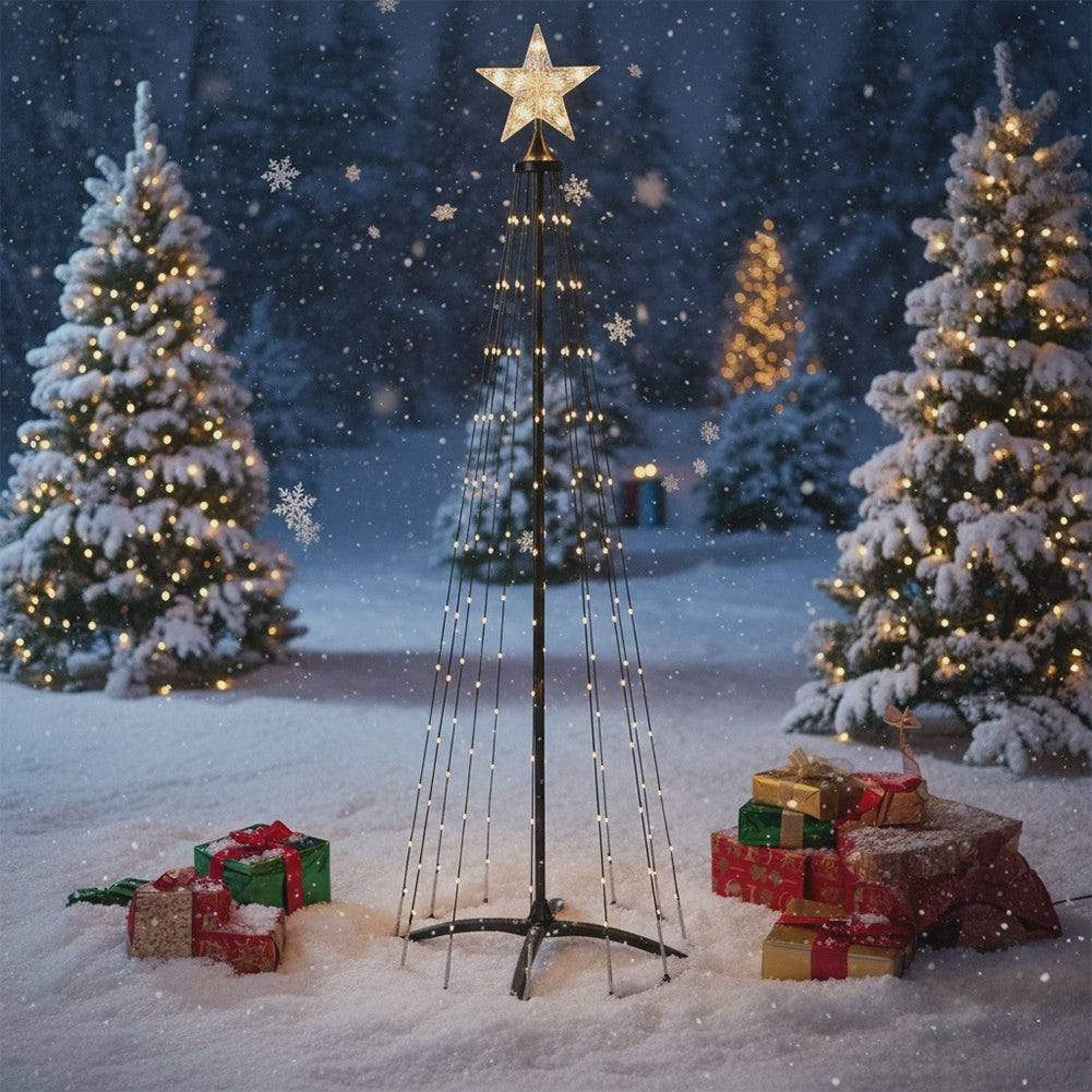 LED Cone Christmas Tree, Outdoor, 370 Lights, 210 cm