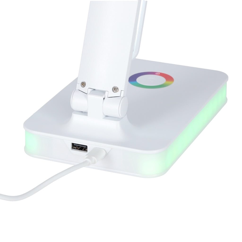 LED Desk Lamp, USB Powered, Touch Control, RGB Base