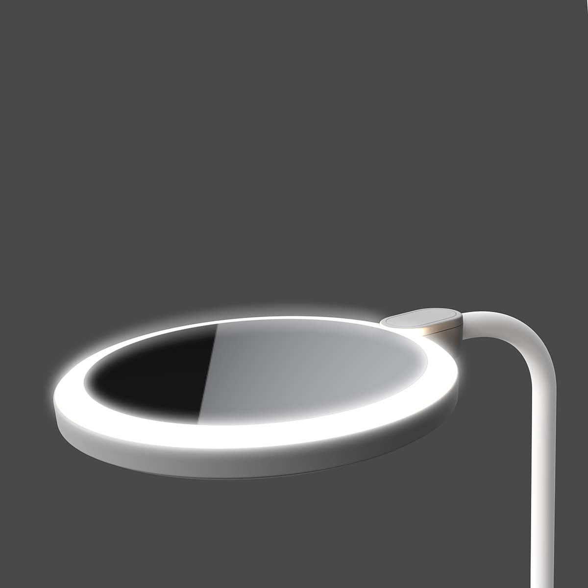 LED Desk Lamp with Mirror, Dimmable, 3 Modes, Rechargeable