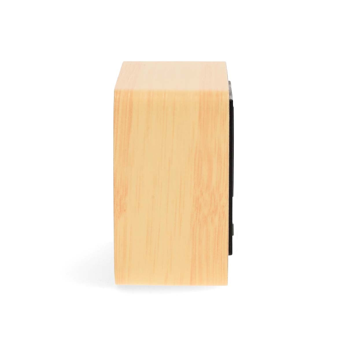 LED Digital Desk Alarm Clock, Wood, Snooze & Temp Display