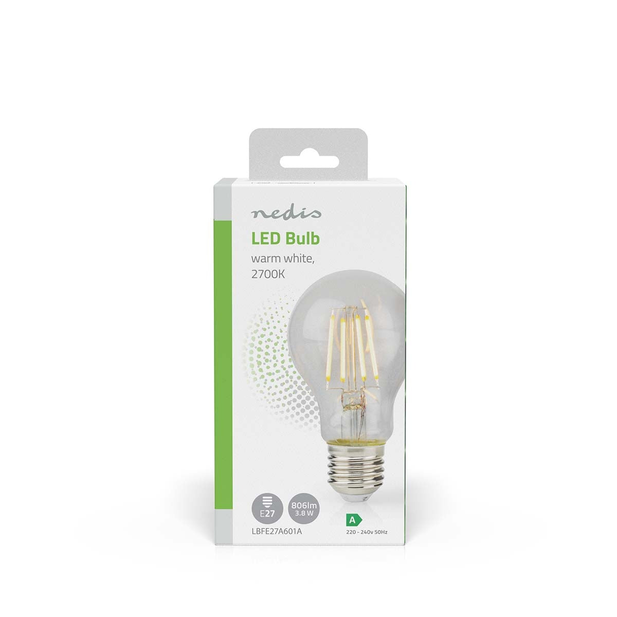 LED Filament Bulb E27 | A60 | 3.8 W | 806 lm | 2700 K | Warm White | Retro Style | 1 pcs