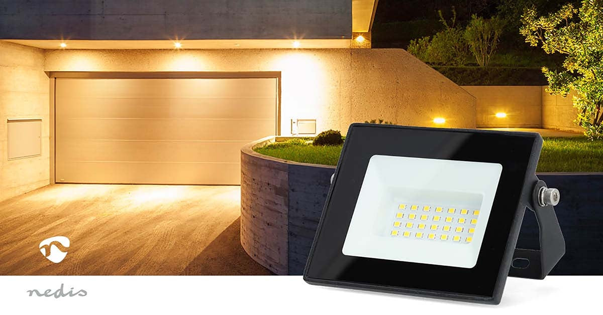 LED Floodlight, 20W, 1620 lm, IP44, 4000K