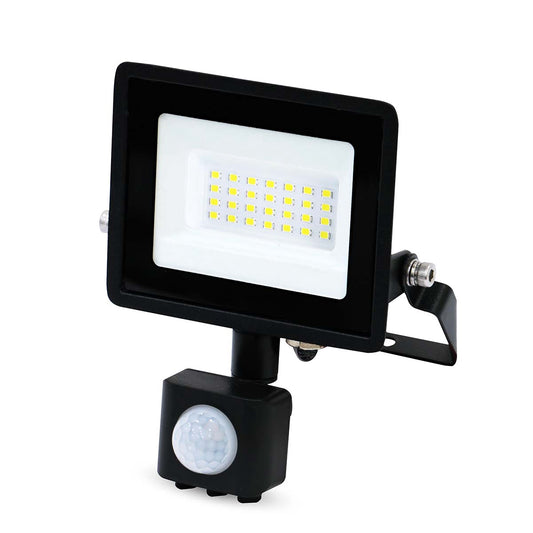 LED Floodlight with Motion Sensor, 20W, 1620 lm, 4000K